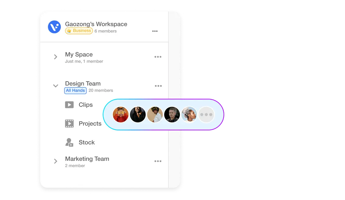 Organize video files efficiently with Visla video cloud storage, including Workspaces, Teamspaces, and AI-powered tagging.